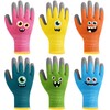 Joottuan 6 Pairs Kids Gardening Gloves Children Work Gloves Rubber