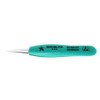 Excelta 3C-SA-ET Straight Very Fine Precision Pointed Tweezers, Ergo-Tweeze TealShield