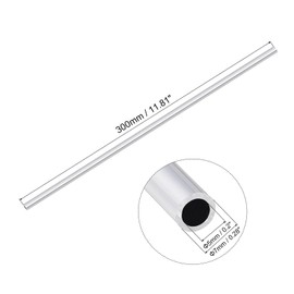 TOP-VIGOR 3Pcs 6063 Aluminum Round Tube, 7mm OD 5mm ID 300mm Length Seamless Aluminum Straight Tubing Metal Pipe for Industry DIY Projects