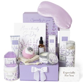 Frerdui Set De Regalo De Spa De Lavanda Set De Regalo De Baño Para Mujer Regalos De Spa Relajantes Cesta De Regalo De Spa Para Mujer Regalos De