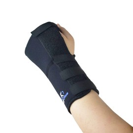 Body-Plus Direct Wrist Support Splint Brace for Left Hand, Medium, Black