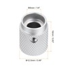 sourcing map 4 Pcs Aluminium Potentiometer Knobs, 1/4"(6mm) IDx1/2"(12.5mm) ODx5/8"(16mm)