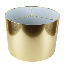 Urbanest Classic Drum Metallic Lampshade, 14-inch by 14-inch by 10-inch, Gold