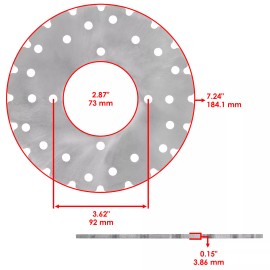 Caltric Front Rear Brake Disc Rotor fits Polaris Scrambler 500 4x4 2x4 2001 2002-2004