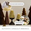 Luminara Rich Gold Glitter Flameless LED Candle North Tree Moving