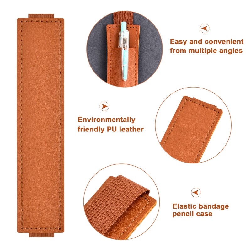Dokeno Pack of 6 Pen Holder Notebook, PU Leather, Portable
