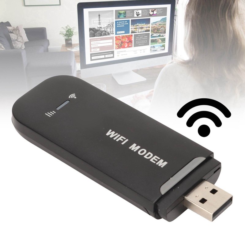4G WiFi Router Black Up to 10 Users Stable Easy
