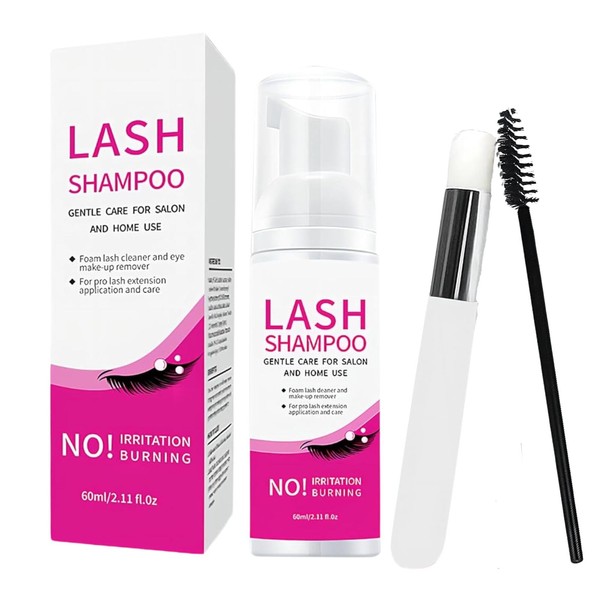 Eyelash Shampoo for Eyelash Extension, 60 ml, Eyelash Shade, Eyelash