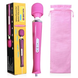 Powerful Big Handheld Electric Body Massager Wand Vibrating, Hand Held Deep Tissue Muscle Massager for Woman Sports Recovery Muscle Massage Tool, Pink