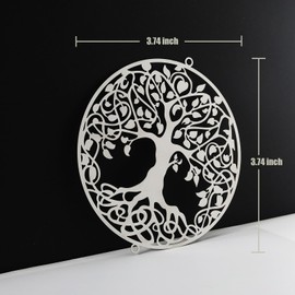 10 piezas de atrapasoles grandes de metal plateado, colgante de ventana de árbol salvavidas, piezas de adorno para decoración del hogar
