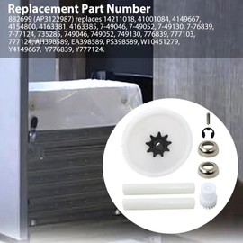 Qblahip New 882699 Drive Gear Kit Trash Compactor Drive Gear for Whirlpool TU950QPXS2 TU800SPPB2 TC800SPJBO TC900QPDBO TF4500XLP1 TF8600XTPO TU950QPXB1