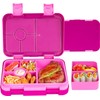 Double Buckle Lunch Box, Leakproof Bento Lunchbox, Sandwich Friendly Tray,