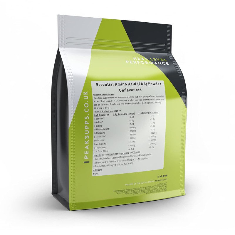 Peak Supps Essential Amino Acids 500g - EAA | Pure