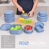 100% Silicone Food Storage Containers with Lids, 8 Pack, 10oz