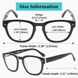 LUR Professor Vintage Style Reading Glasses for Men Women 12 Pack Spring Hinges Readers +0.75