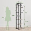 ELYKEN Coat Rack Freestanding, Hall Tree with 3 Storage Shelves