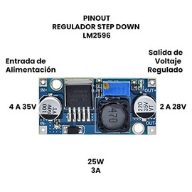 UNIT ELECTRONICS LM2596 Regulador Step Down 25W 3A