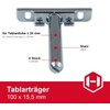 Gedotec Adjustable Shelf Bracket, Pack of 2 Shelf Brackets, Invisible,