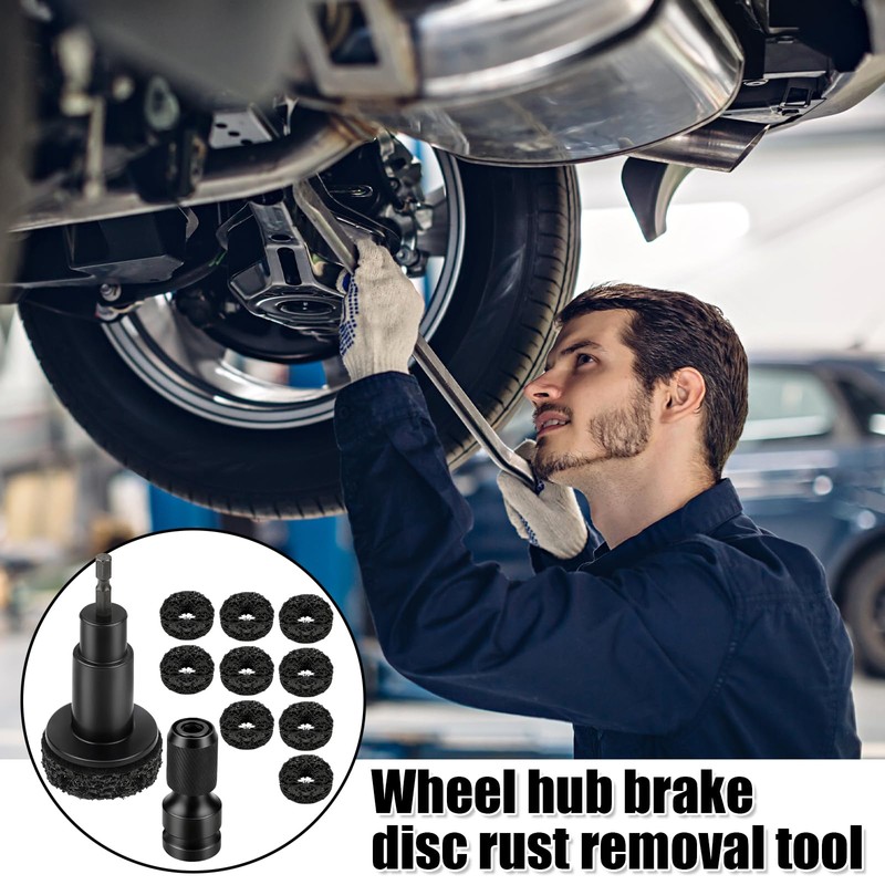 Muomdid Wheel Hub Cleaning Tool Set, 10 Pads for Drill