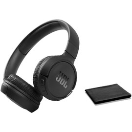 JBL JBL Tune 510BT: Wireless Bluetooth On-Ear Headphones with Purebass Sound - with Cleaning Cloth - Black (Renewed)