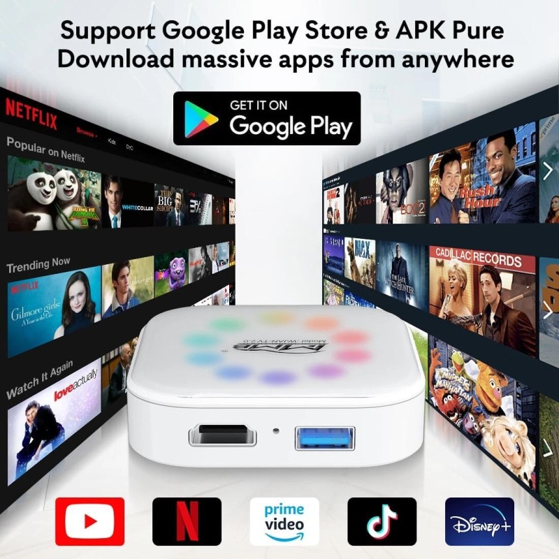 MMB Wireless CarPlay & Android Auto Box Adapter, Built in