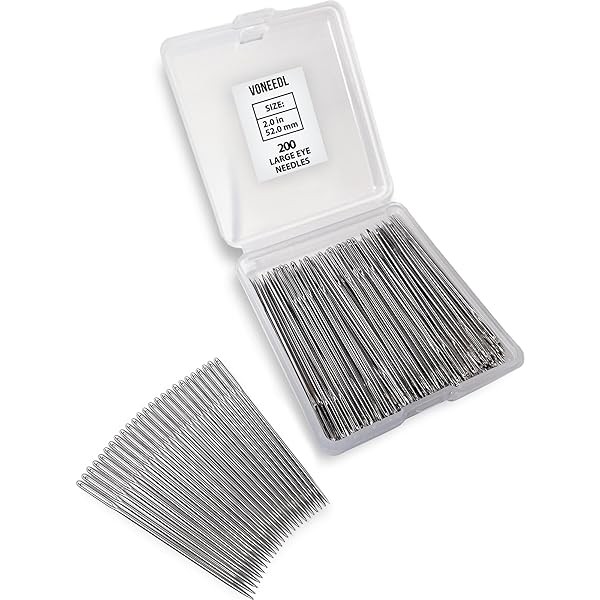 VONEEDL 200 PCS Large Eye Heavy Duty Sewing Needles -