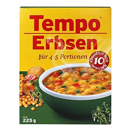 Tempo Peas 225g for 4-5 Servings 10 Minutes Cooking Time Yellow Peas Dried Pea Dish