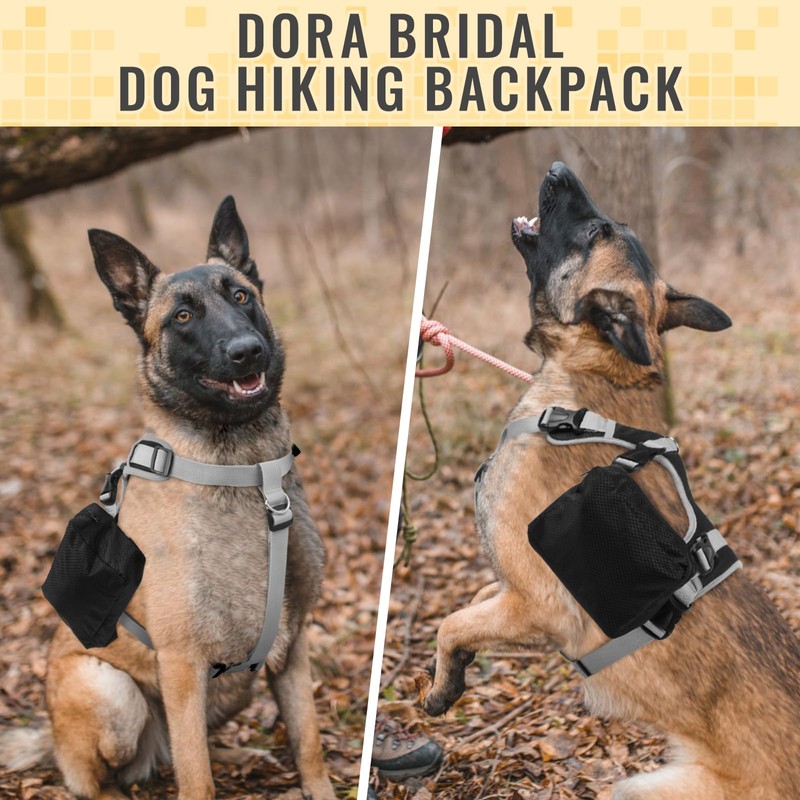 DORA BRIDAL Dog Backpack for Medium & Large Dogs, Dog