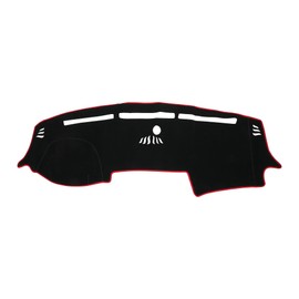 TUCKBOLD Dash Cover for Dodge for Ram 1500 Non-Slip | Center Console Dash Cover Mat Black Red 1 Pcs