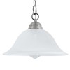 SHENGQINGTOP Plug in Pendant Light Alabaster Glass Shade 15.7" D