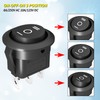 Joinfworld 3 Way Round Rocker Switch 12V, Waterproof 3 Pin