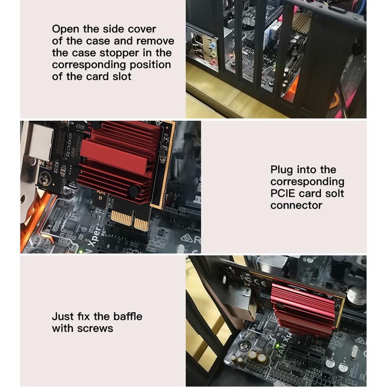 FENVi 2.5 Gigabit PCIe Network Card, 2500Mbps Ethernet Adapter with