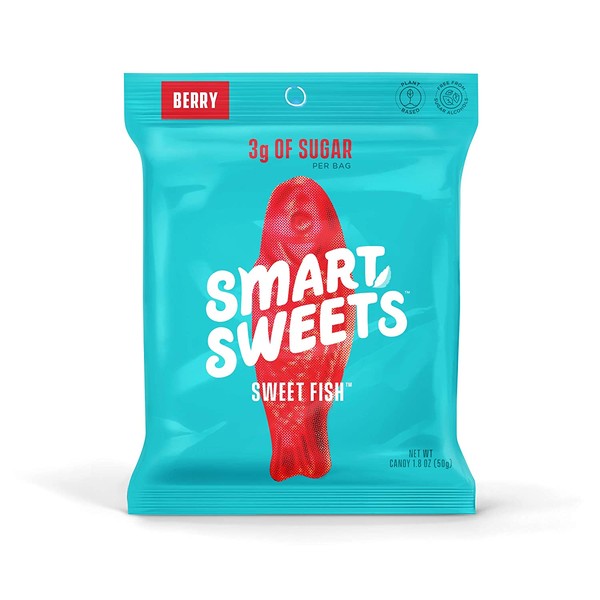 SmartSweets Sweet Fish 1.8 Oz Bags (Box Of 6), Candy With Low-Sugar (3g) & Low Calorie (80)- Free of Sugar Alcohols & No Artificial Sweeteners, Sweetened With Stevia