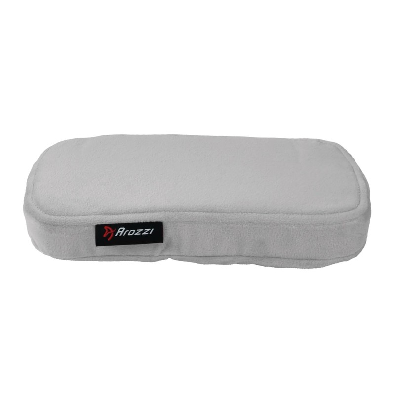 Arozzi アームレストパッド Memory Foam Armrest Pads Gray アームピロー メモリーファーム採用 調整可能なゴムバンド付属