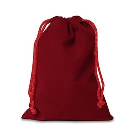 Paper Mart Red Velour Bags | Quantity: 25 | Width: 2"