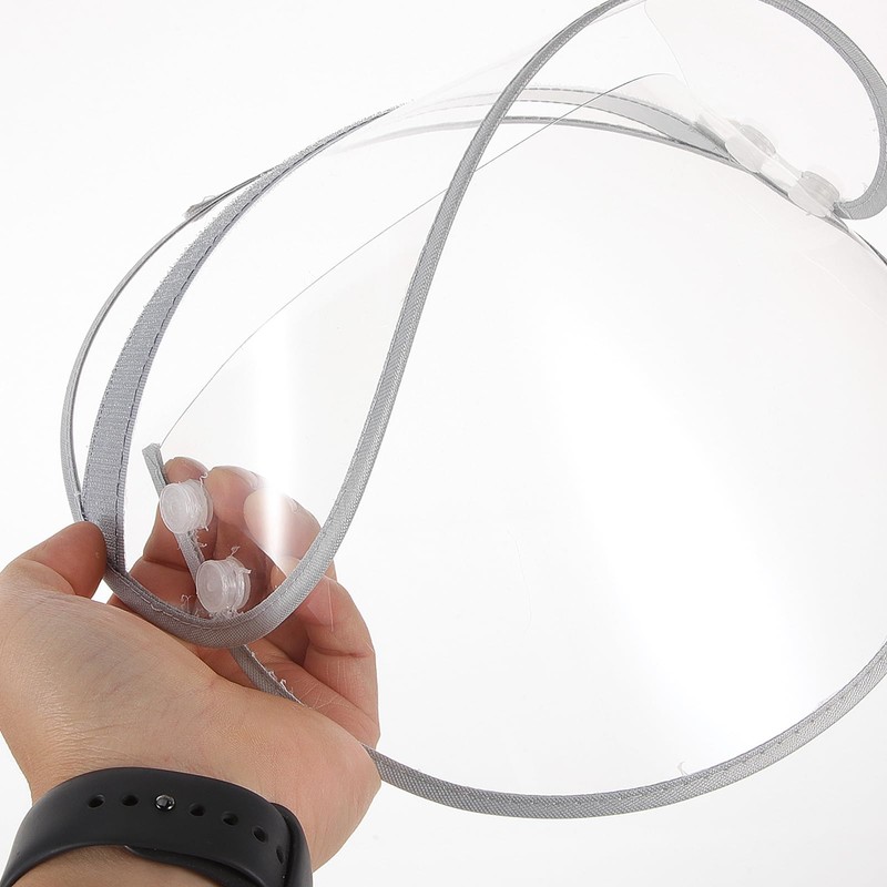 LIOOBO Rain Hood with Visor Clear Plastic Rain Hat Wide