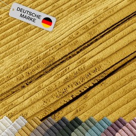 Lycce Corduroy Fabric Sold by the Metre | 35,000 Abrasion Cycles | 1 Running Metre x 1.40 m Wide Upholstery Fabric for Furniture, Cushion Covers and Other DIY Projects | 360 g/m² | Various Colours