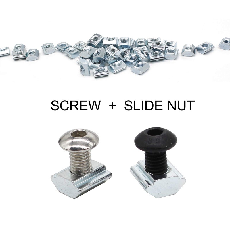 40pcs M5 Slide in T Nut Tee Sliding Nut Nut