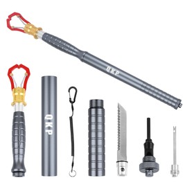 6-in-1 Fishing Tool Kit, Detachable Fishing Gear with Fish Lip Gripper, Filleting Knife, Hook Remover, Lanyard, Whistle,Fire Starter