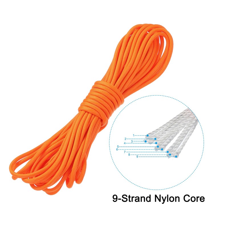 PATIKIL 26ft Reflective Guyline Camping Paracord 4mm Tent Cord Guyline