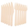 PACKOVE 12Sets Disposable Dinnerware Kit Lightweight Fork Spoon and Cutter