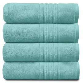 GC GAVENO CAVAILIA Bathroom Towels 450gsm Bath Towel and 100% Egyptian Cotton Gym Towels Aqua 50x80cm