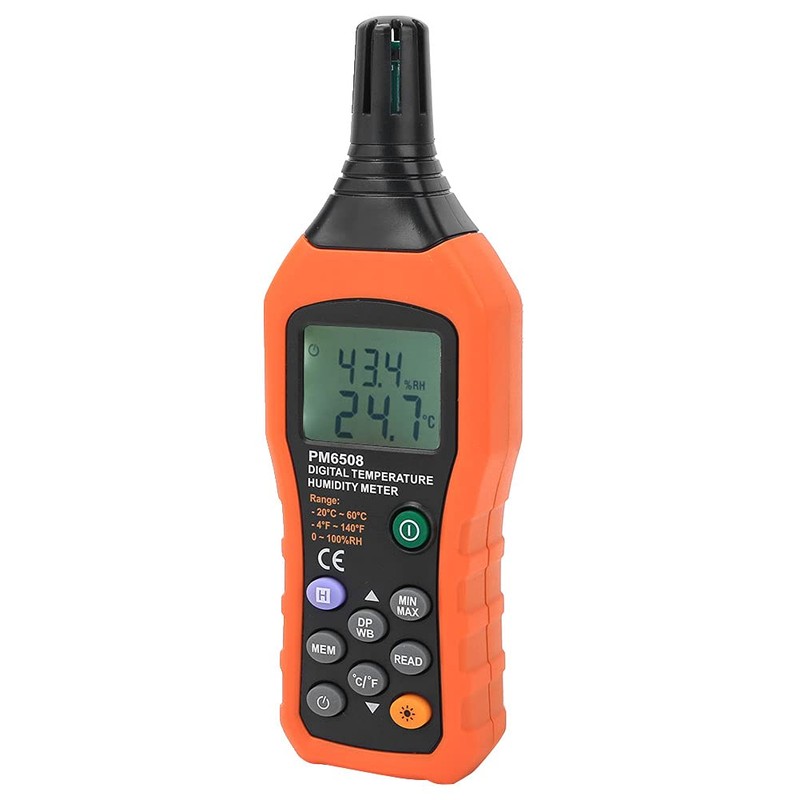Raguso PEAKMETER PM6508 Digital Humidity and Temperature Meter Hygrometer Thermometer