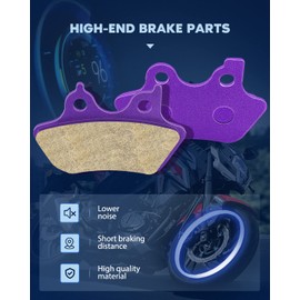 ECCPP Brake Pads Fits for Dyna, for Fatboy, Heritage Softail, Night Train, Softail, Sportster, FA400 Front and Rear Brake Pads