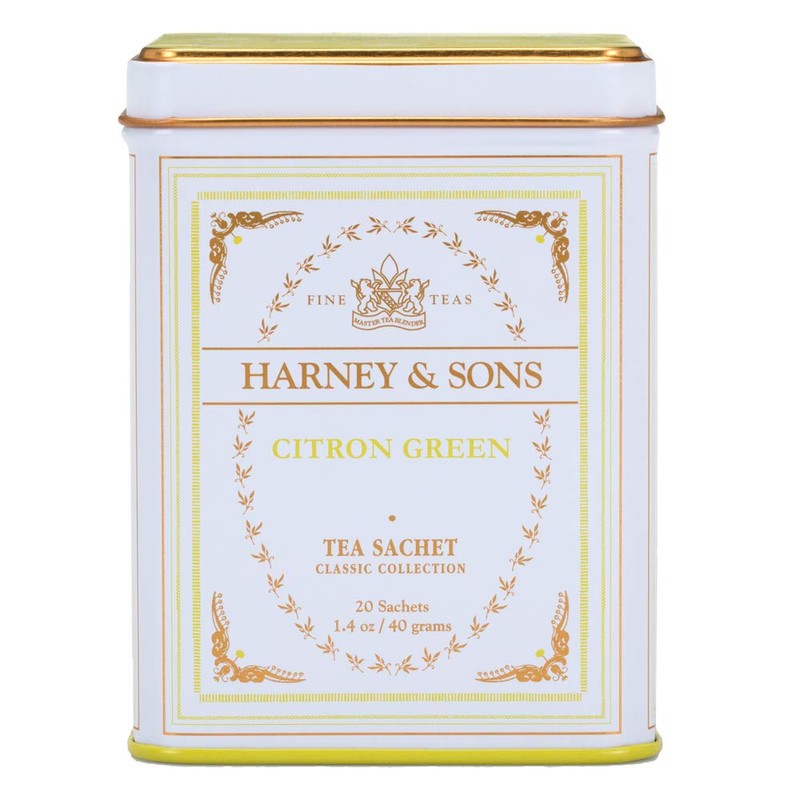 Harney & Sons Citron Green Tea, White, 20 Count (Pack