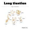 Long tiantian Gold Hoop Earrings for Women - Huggie Cartilage
