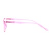 PASTL Womens Reading Glasses Pink Keyhole Frame Magnified Clear Lens
