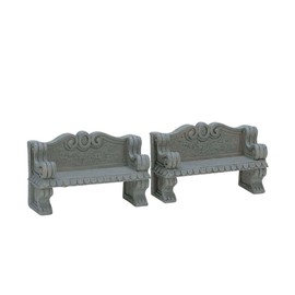 Lemax Stone Bench - Package of 2