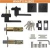 Probrico Square Entry Levers and Single Cylinder Deadbolts Combo Pack,