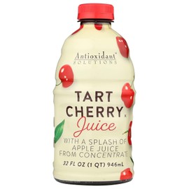 Antioxidant Solutions 100% Juice - Tart Cherry & Apple - No Added Sugar - High in Antioxidants - 32 fl oz Bottles (6-Pack)